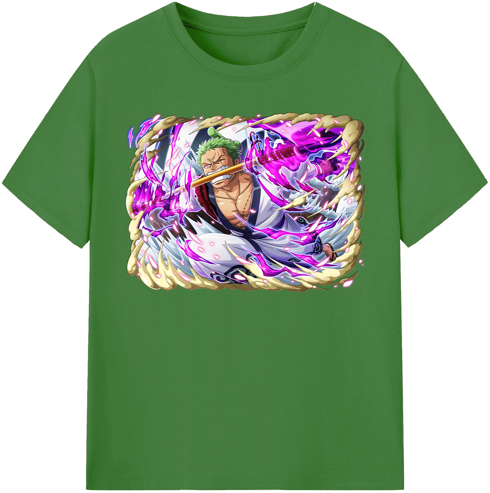 ワンピース ロロノア・ゾロ ONE PIECE Roronoa Zoro レディースカジュアルプリントTシャツ（綿100％）